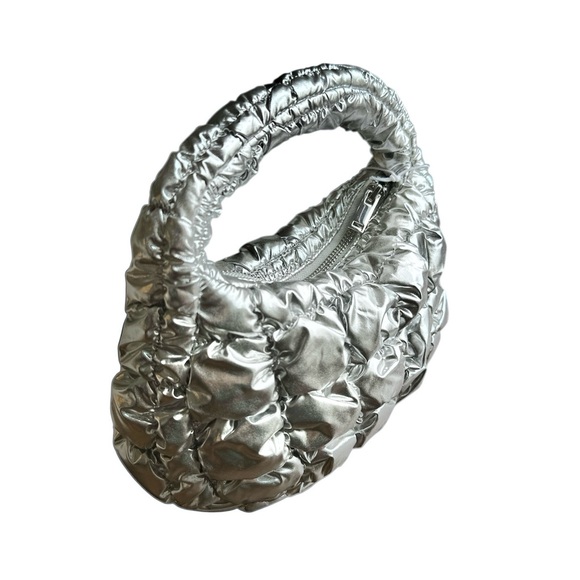 RARE NWT COS Silver Micro Quilted Bag - Picture 5 of 5